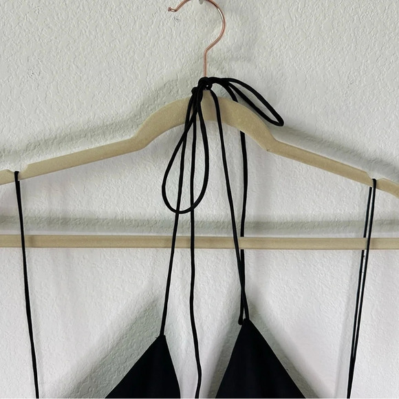 ALICE + OLIVIA Black Adalyn Halter Pleated Jumpsuit SZ US 12 - Picture 5 of 8